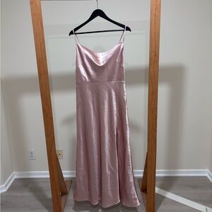 Birdy Grey Blush Satin Maxi Dress